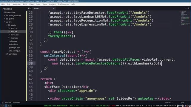 React Js - Face Api Js | Face Detections and expression смотреть онлайн