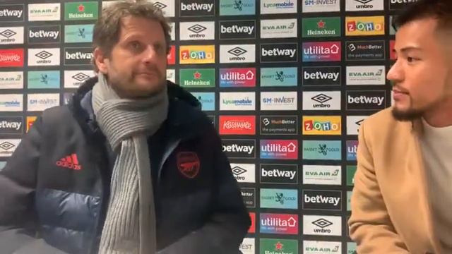 Joe Montemurro's post match interview after Arsenal's win over West Ham смотреть онлайн