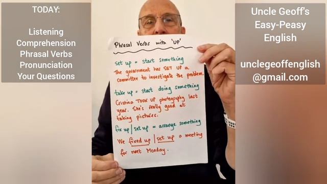 Listening Comprehension and some Phrasal Verbs - Another LIVE LESSON with Uncle Geoff смотреть онлайн