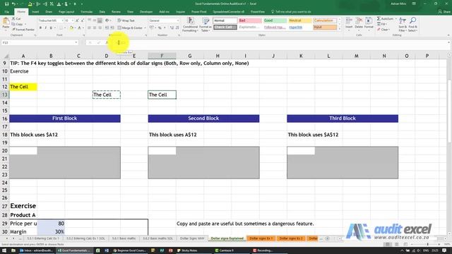 Absolute & Relative referencing in Excel ($)- understand all versions смотреть онлайн