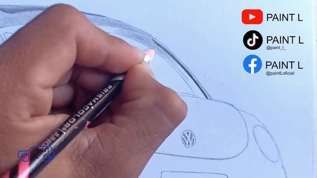 cómo dibujar un Volkswagen Beetle 2005 | time lapse | paint L смотреть онлайн