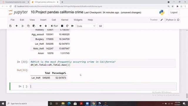 How To Do Data Analysis In Pandas | Real Time Crime Case study Part-2 | Python Programming смотреть онлайн