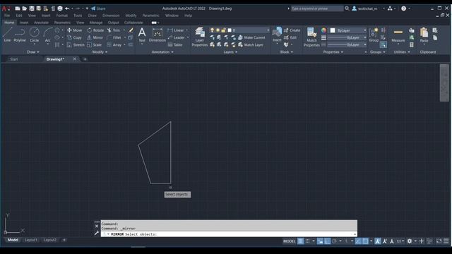 EP 4 ชุดคำสั่ง Modify 1 (AutoCAD LT 2022) смотреть онлайн
