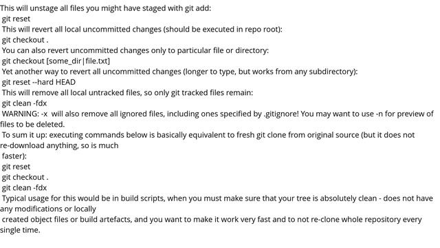 git undo all uncommitted or unsaved changes смотреть онлайн