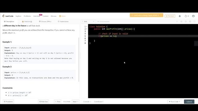 Leetcode Problem 121. Best time to Buy and Sell Stock. Easy Java Solution. смотреть онлайн