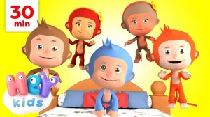 Cinco Macaquinhos e Mais! | Canção de Ninar | Música Infantil - HeyKids Português