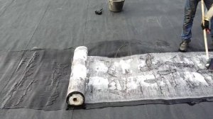 ремонт кровли мастикой Синзатим с армированием стеклотканью