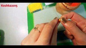 Миниатюрная календула из  бисера МК от Koshka2015 - цветы из бисера,  бисероплетение Beaded flower