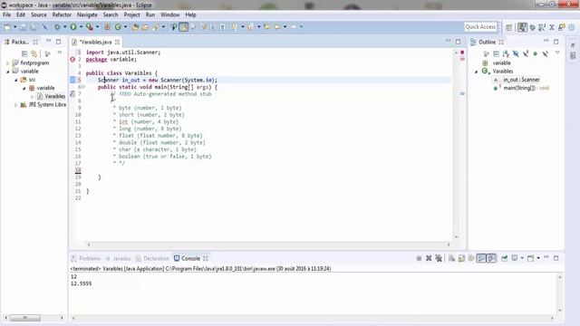 Java Basics[Arabic]: Variable declaration , Input, Output | المتغيرات , الإدخال و الإخراج смотреть онлайн