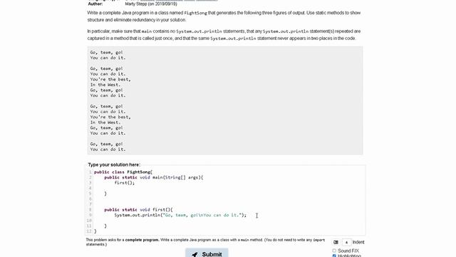 Java Practice-it Introduction to Java Programming | Exercise 1.12 FightSong смотреть онлайн