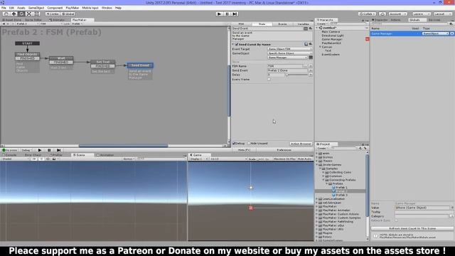 Unity Playmaker Connecting prefab fsms to scene fsms смотреть онлайн