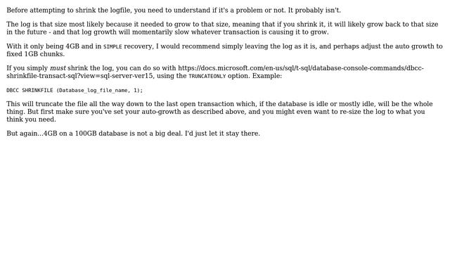 Databases: How to shrink large LDF? (4 Solutions!!) смотреть онлайн