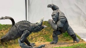 New kong skull island action figures on display hiya toys