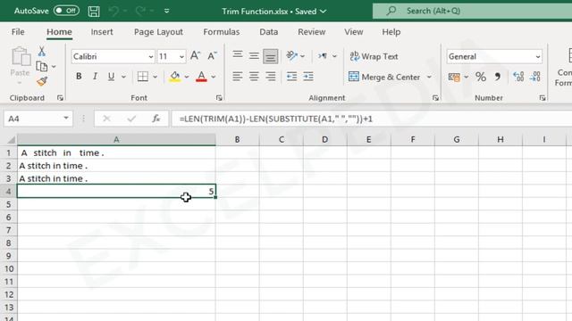 Excel function = Trim смотреть онлайн