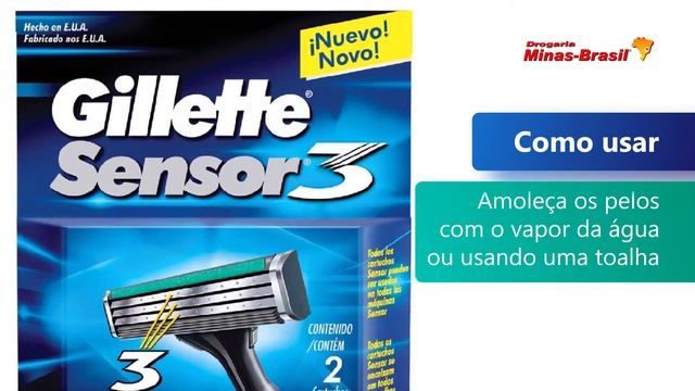 Carga Gillette Sensor 3 Com 2 Unidades | Drogaria Minas Brasil смотреть онлайн
