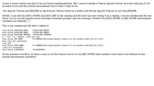 DevOps & SysAdmins: Setting Apache Tomcat JRE_HOME without setting environment variable смотреть онлайн