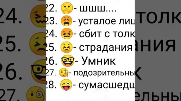 Эмодзи и их значение!!!!(Emojis and their meanings!!!!)