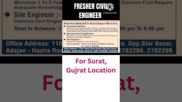 JOBS FOR FRESHERS CIVIL ENGINEERS ! Apply Fast #freshersjob смотреть онлайн
