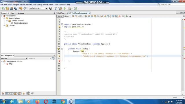 Java the complete Reference Ninth Edition (Chapter 26) Example (10) Using a TextArea смотреть онлайн