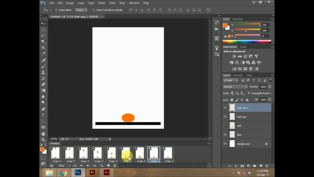 How to bounce a ball in Photoshop смотреть онлайн