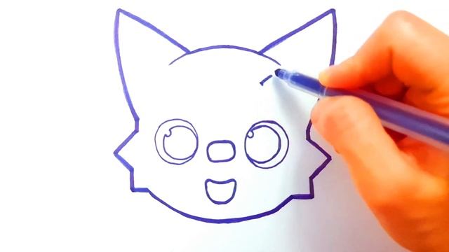 How to draw a PinkFong fox / Как нарисовать корону Пинкфонг / Пинкфонг түлкісін қалай салуға болады смотреть онлайн