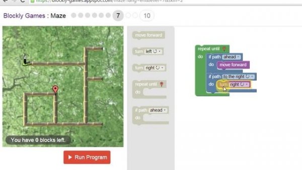 Google Blockly Games - Solution Maze level 7