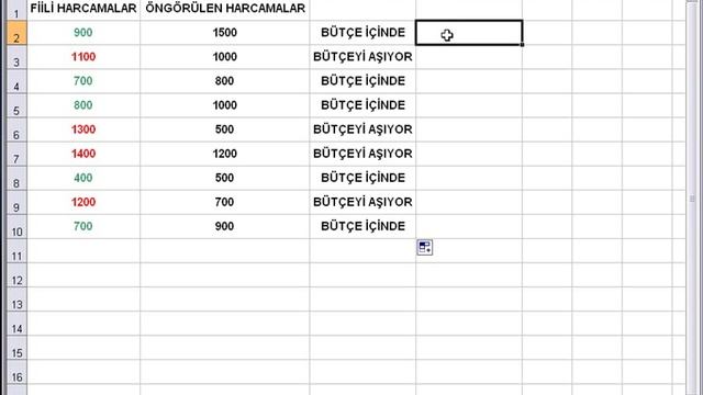 EXCEL 2003 23-Koşullu Formüller 2 смотреть онлайн