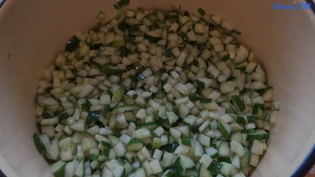 Режу огурцы кубиками и закрываю на зиму/Рецепт маринованных огурчиков для винегрета и других блюд#2 смотреть онлайн