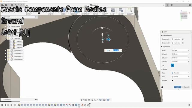 Неразборные подвижные механизмы - моделирование и 3D-печать | Autodesk Fusion 360 смотреть онлайн