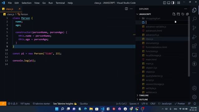 Classes in JavaScript смотреть онлайн