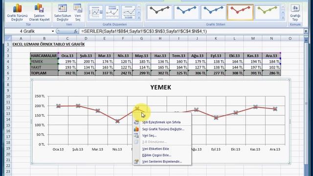 Excel'de grafik oluşturma 1/2 #excel #grafik #formül #eğitim #video #microsoft #kısayol #öğren #ms смотреть онлайн