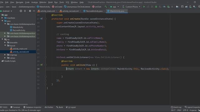Intent and putExtra смотреть онлайн