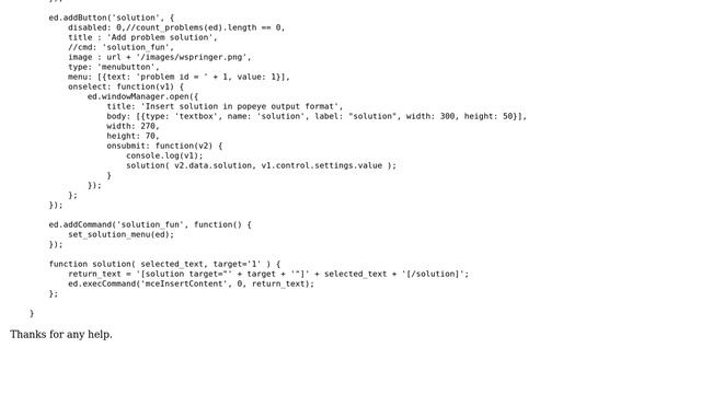 Wordpress: DOM reference to TinyMCE editor element (button) смотреть онлайн