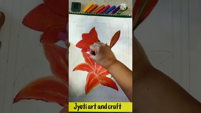 Easy And Fast Painting Of Flowers With Soft-pastels || Step-by-Step