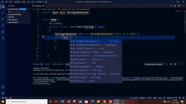 StringTokenizer in java | StringTokenizer class program Tutorial смотреть онлайн