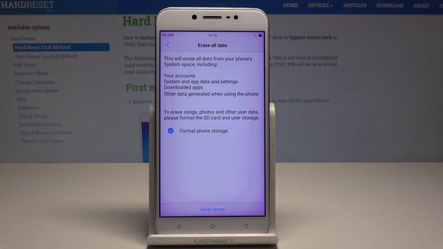 How to Factory Reset the VIVO Y66 - Hard Reset Settings Method смотреть онлайн