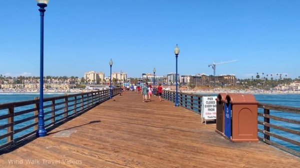 [4K] Oceanside Beach Pier in San Diego County, California USA - Walking Tour & Travel Guide  🎧