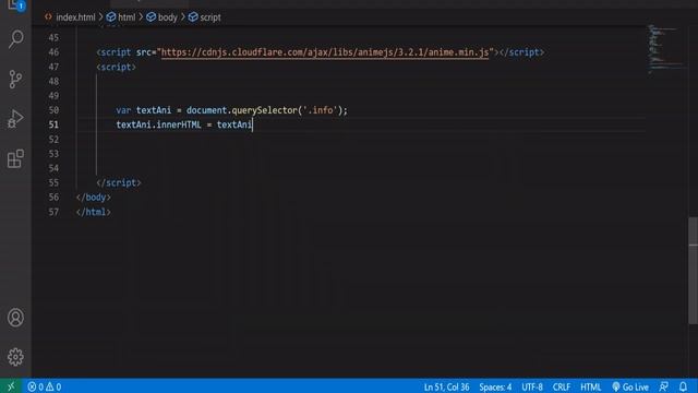Text Animation using Anime js | Anime.js Examples смотреть онлайн