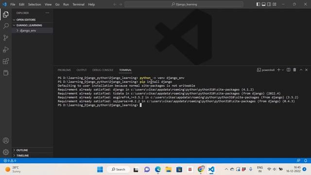 Create Django Project, app and create virtual environment using Python|| Hindi || смотреть онлайн