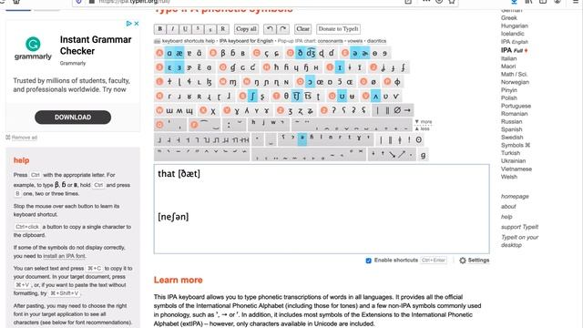 Typing IPA Symbols on ipa typeit org смотреть онлайн