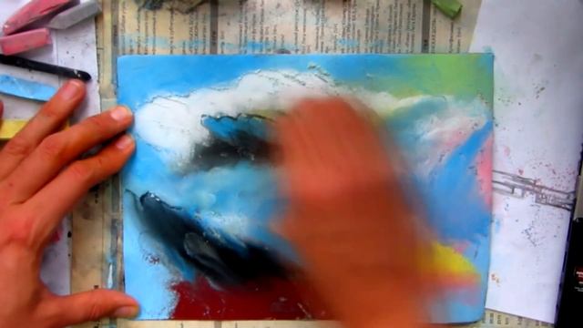 инопланетный пейзаж художник Александр Алёнин Тихон наждачка сухая пастель soft pastels смотреть онлайн