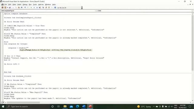 How to Make POS in Microsoft Access Part 14| VBA Coding for Payroll Form смотреть онлайн