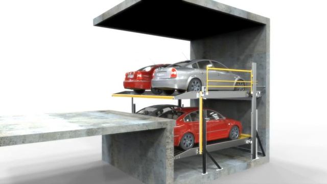 Mechanical Car Parking System with Pit - Parkist 22 - 3D смотреть онлайн