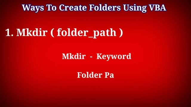 Create Folder Using VBA #howtodo #excel #vba смотреть онлайн