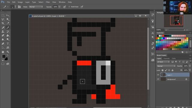 How create Pixel Art For Games - Tutorial - 8Bit Graphic Design #2 смотреть онлайн