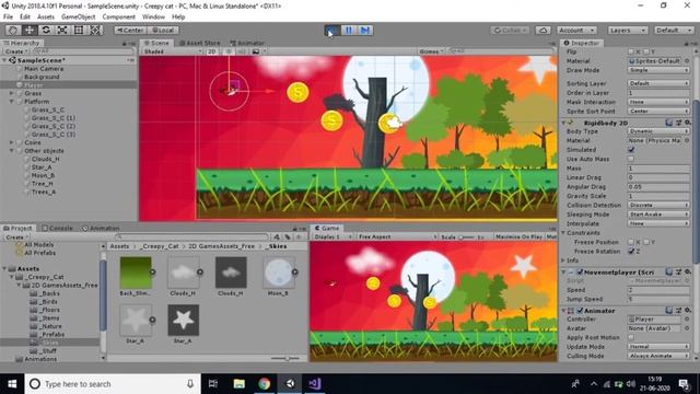 Tutorial #12 || Changing Sprite in Sprite Renderer || 2D Game Development Creepy Cat смотреть онлайн