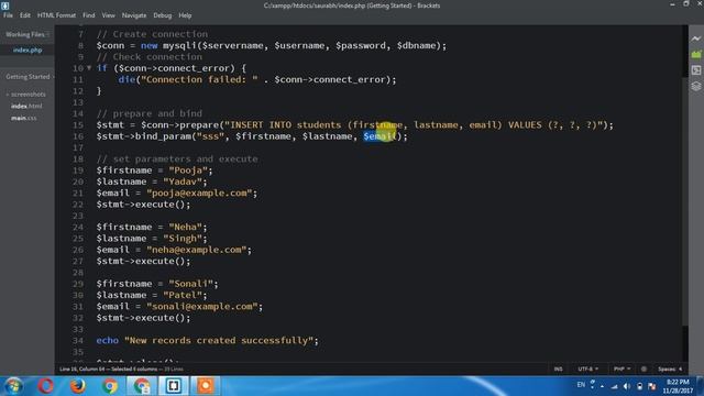 PHP and mysql in Hindi | Prepared Statements and Bound Parameters in Hindi смотреть онлайн