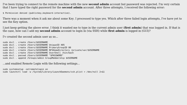 Can't connect to remote machine via SSH - error: Permission denied (publickey,keyboard-interactive) смотреть онлайн