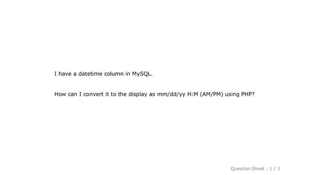 MySQL : Convert from MySQL datetime to another format with PHP смотреть онлайн