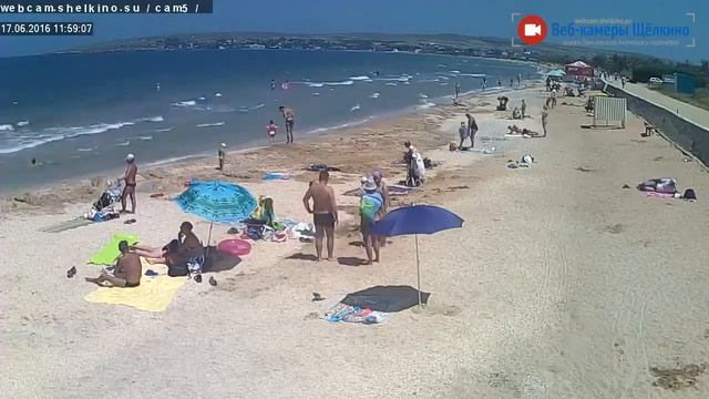 Пляж в Щёлкино, 17.06.2016 - Time-lapse с камеры 5
